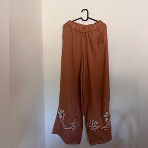 NWT Sz 2-4 Juan De Dios Wide Leg Linen Pants